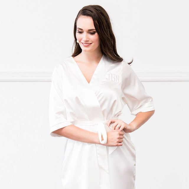 Satin Robe With Pockets