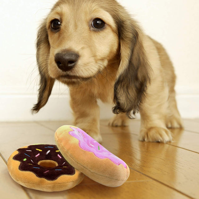 Donut Soft Plush Squeaky Chew Toys