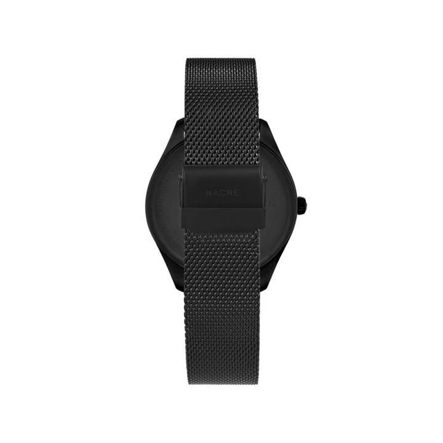 Lune Watch - Pearlized Dial Matte Black - Matte Black Mesh