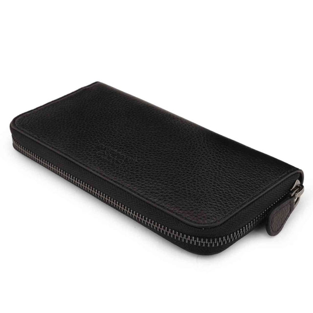 Leather Zippered Clutch