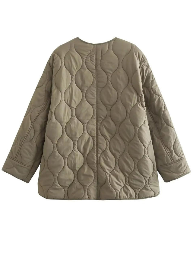 Quilted Snap Down Jacket