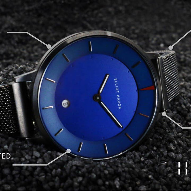 Deep Sea Blue Minimalist Mesh - 38mm