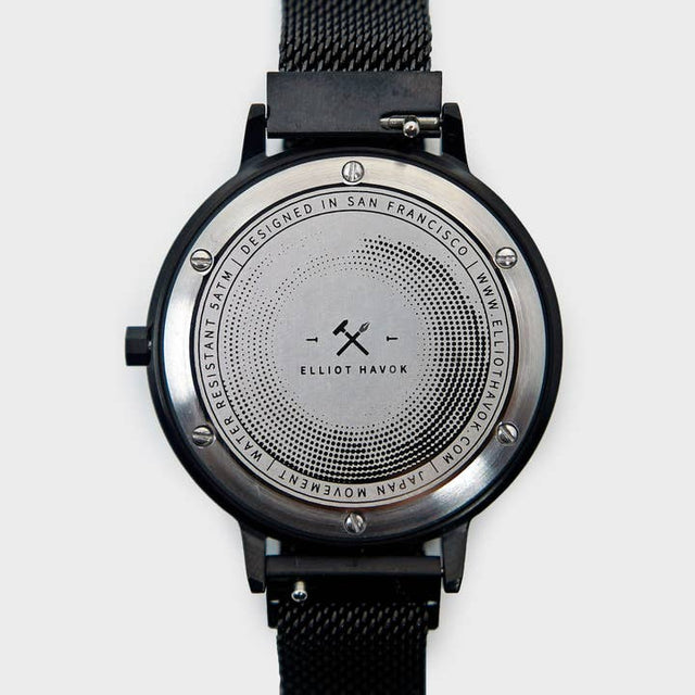 Piano Black Minimalist Mesh - 38mm