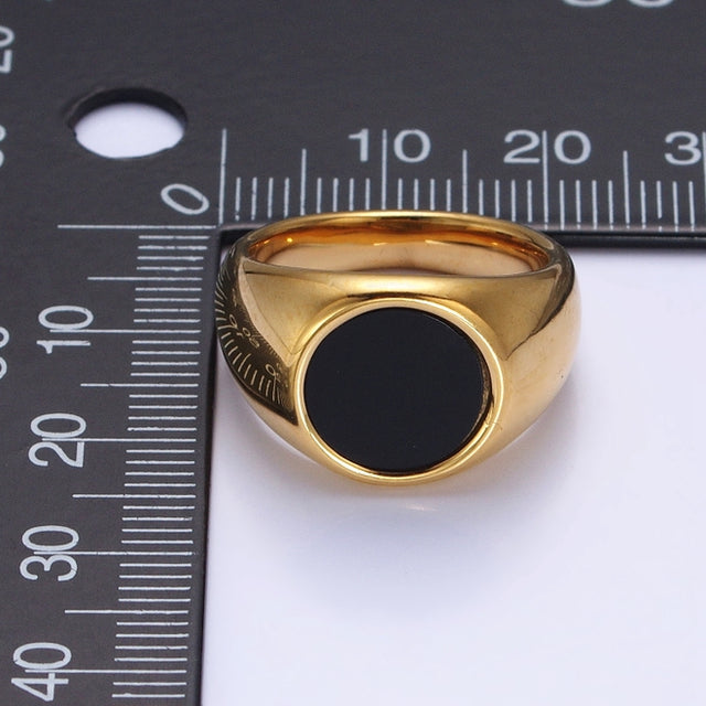 Black Stone Signet Ring