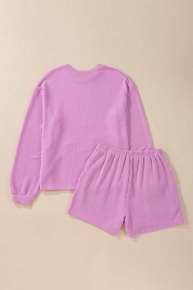 Long Sleeve Top and Shorts Set