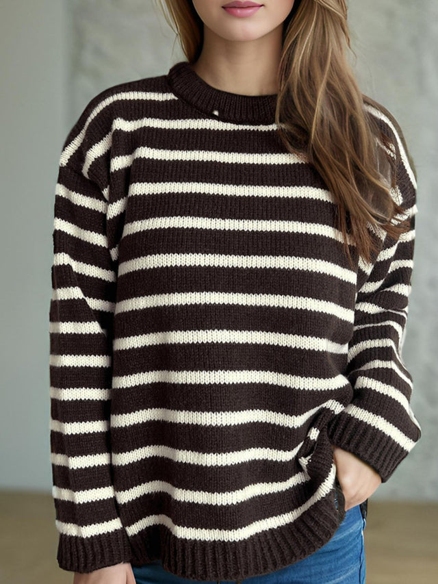 Striped Round Neck Sweater