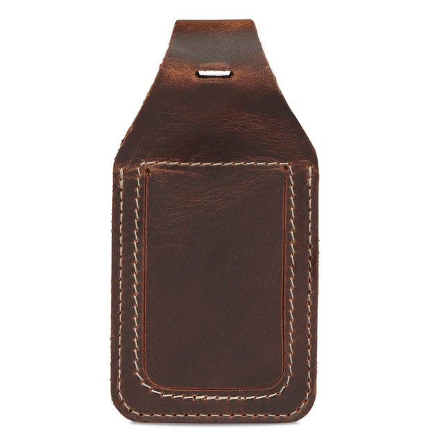 Leather Luggage Tag with AirTag Slot