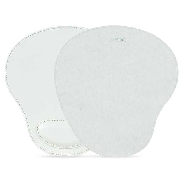 Leather Oval Mouse Pad with Wrist Rest