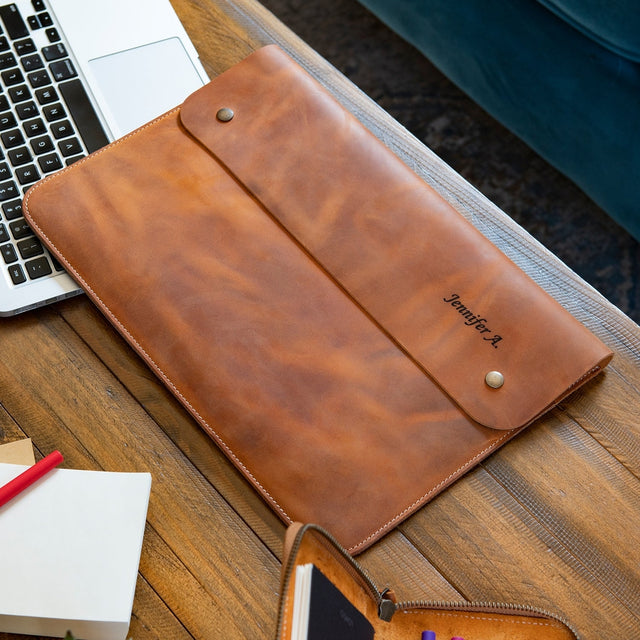 Leather and Sleeve Bag for MacBook Pro