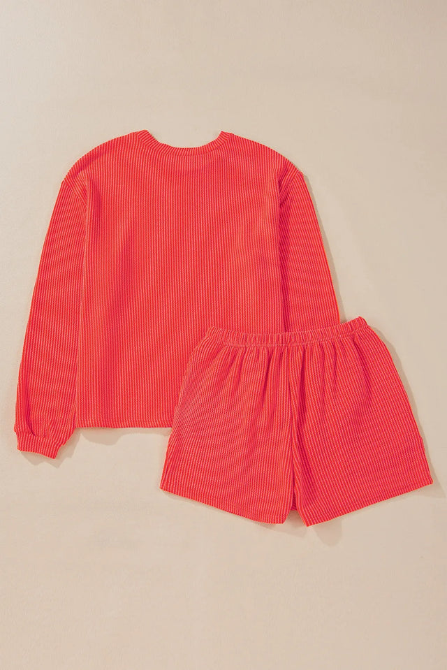 Long Sleeve Top and Shorts Set