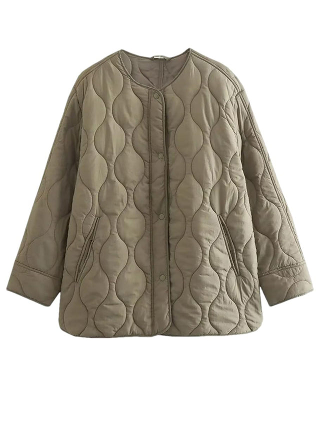 Quilted Snap Down Jacket