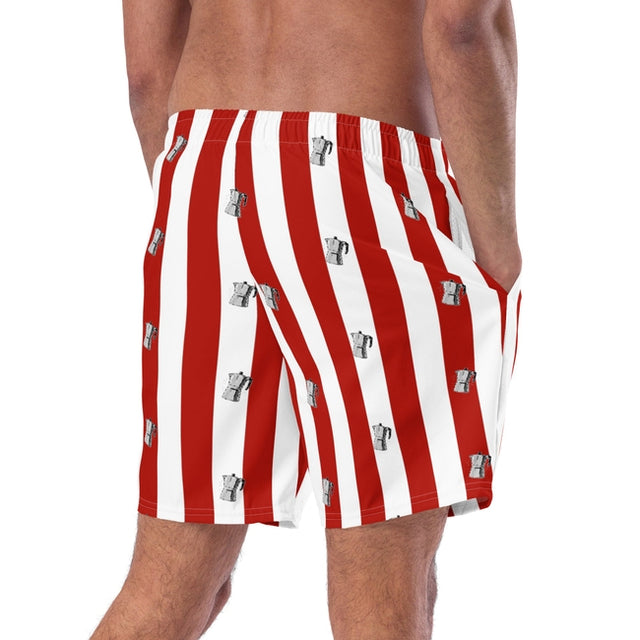 Coffee Stripe - Men's Pool Shorts