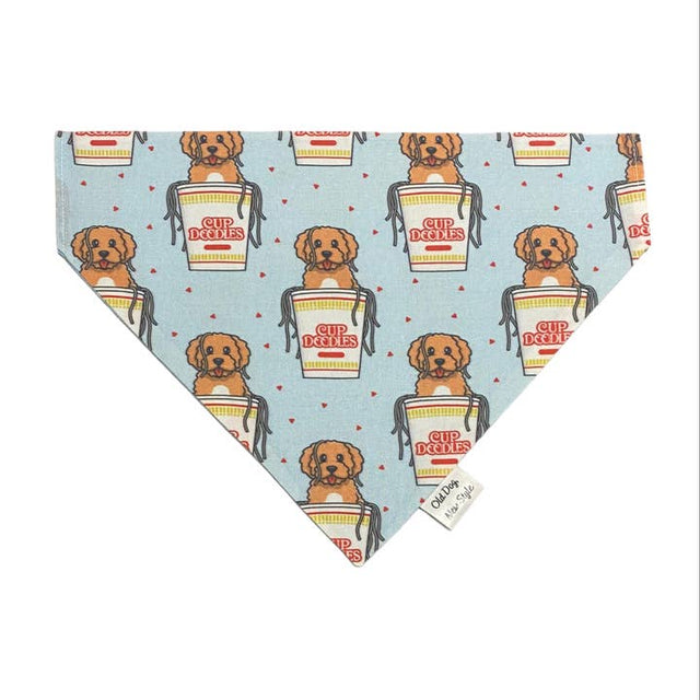 Blue Cup of Doodle Dog Bandana