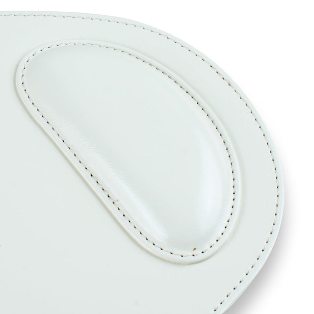 Leather Oval Mouse Pad with Wrist Rest