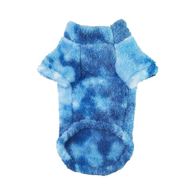 Soft Plush Pullover - Tie-Dye Blue