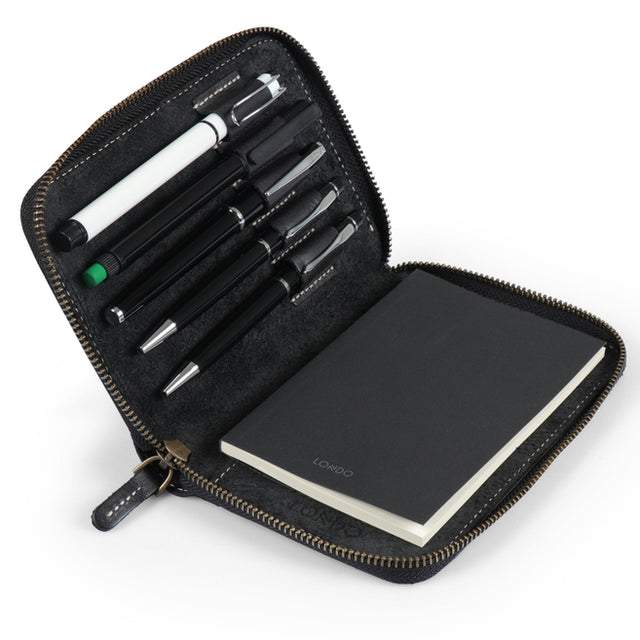 Leather Padfolio with Pencil Holder