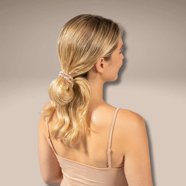Silk Scrunchies Skinnies Nude Champagne, Oat Milk, Espresso, Midnight Black (Pack of 6)