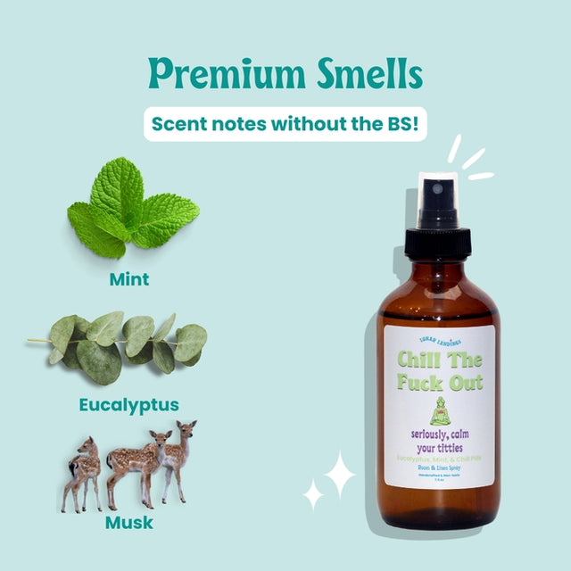 Eucalyptus Mint Room & Linen Spray,  Chill the Fuck Out,