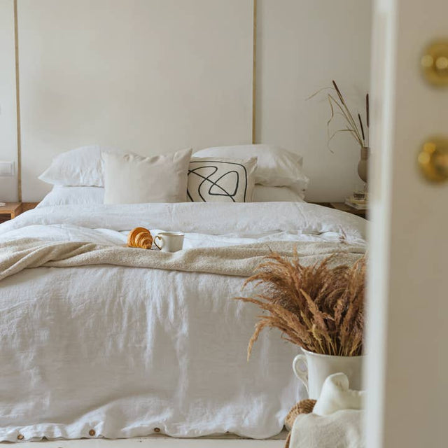 White Washed Linen Duvet Cover