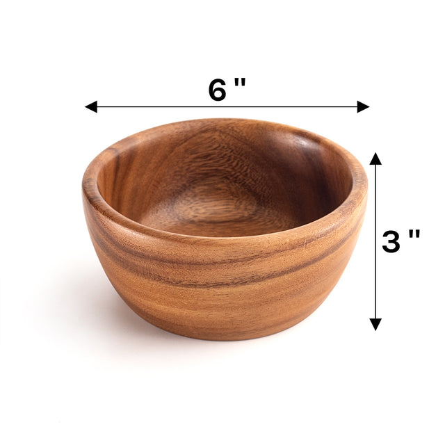 Premium Handmade Wood Salad Bowls (set of 2)