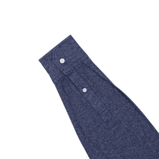 Dark Blue Twill Brushed Flannel