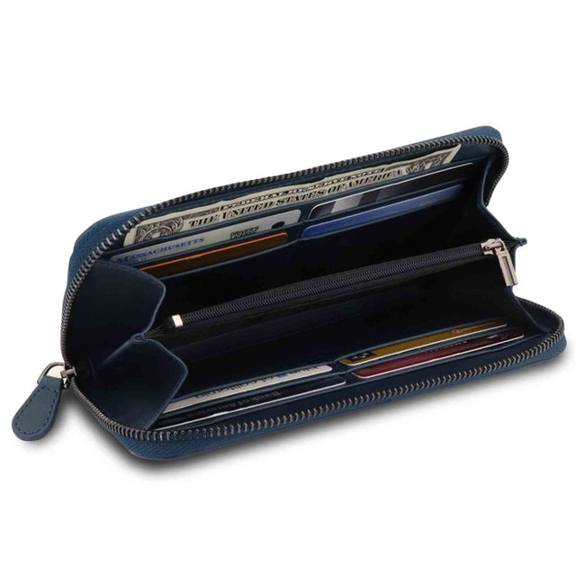 Leather Zippered Clutch