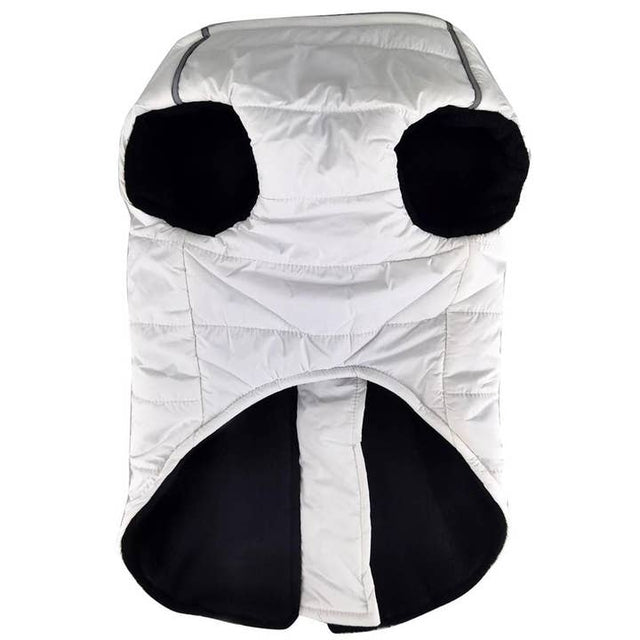 Zip-up Dog Puffer Vest - White