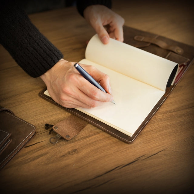 Leather Portfolio with Notepad