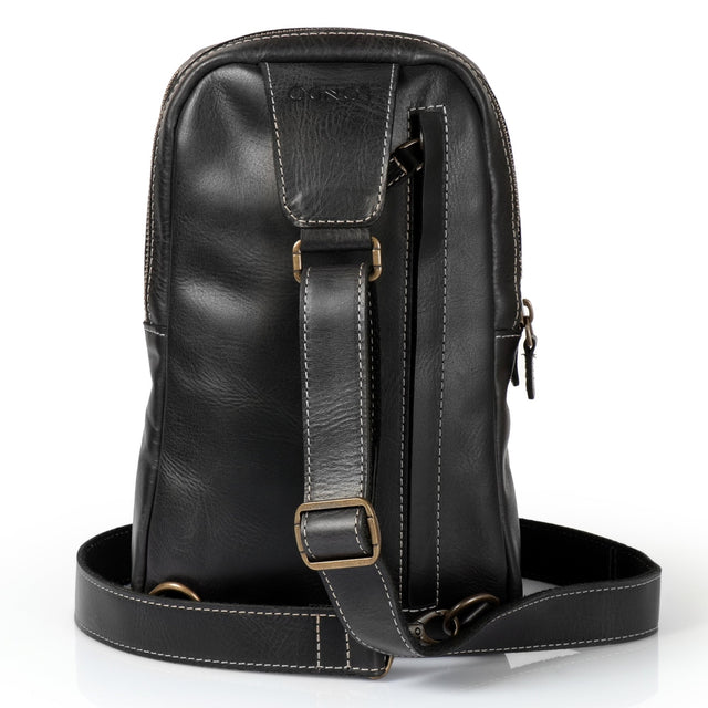 Leather Crossbody Bag with Adjustable Shoulder Strap