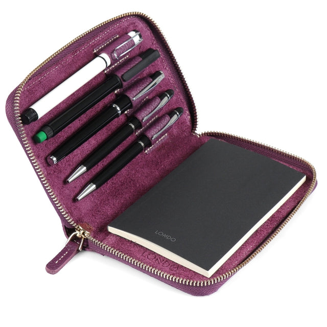 Leather Padfolio with Pencil Holder