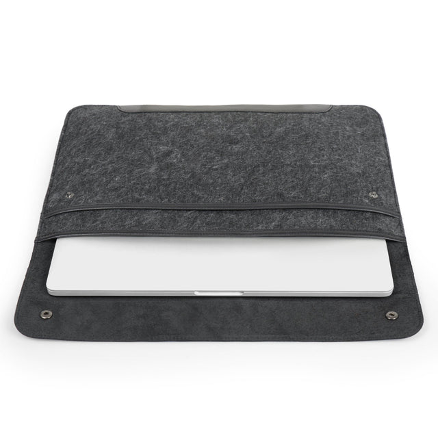 Leather and Fleece Sleeve Bag for MacBook Pro