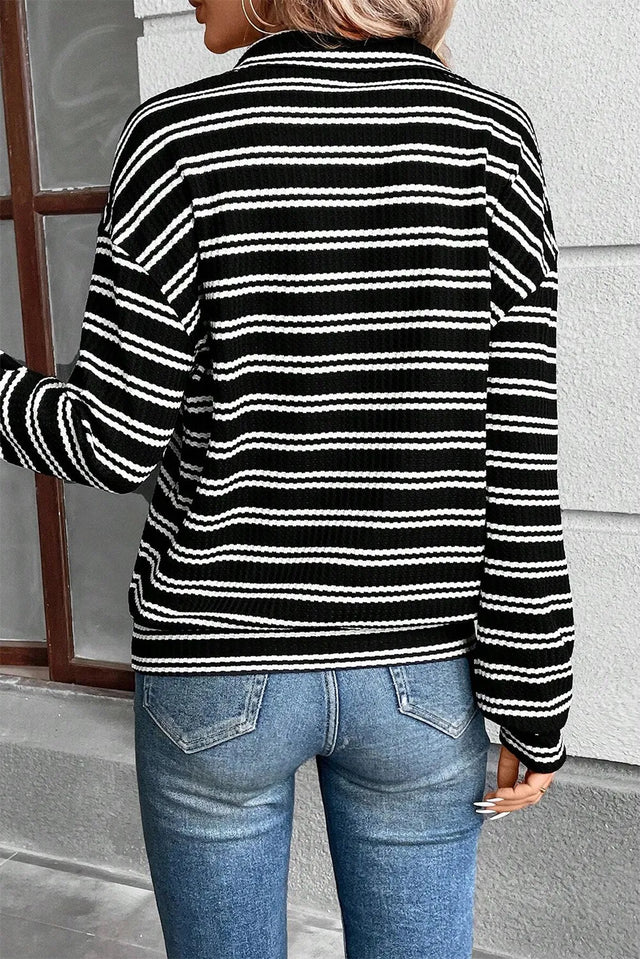 Striped Half Zip