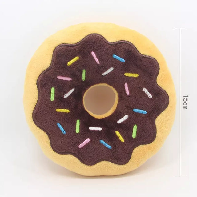 Donut Soft Plush Squeaky Chew Toys