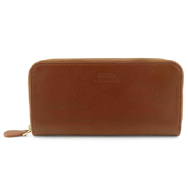 Leather Zippered Clutch