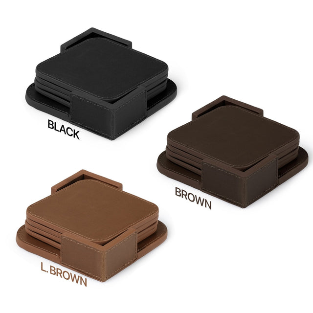 Leather Coasters - Set of 4