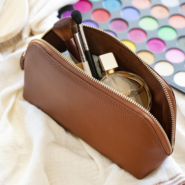 Leather Makeup Bag