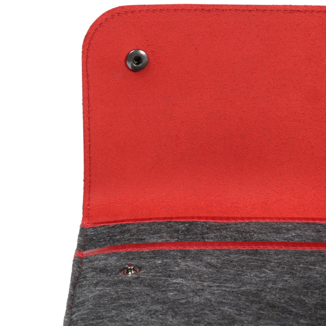 Leather and Fleece Sleeve Bag for MacBook Pro