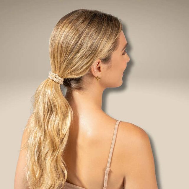 Silk Scrunchies Skinnies Nude Champagne, Oat Milk, Espresso, Midnight Black (Pack of 6)