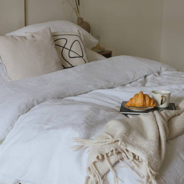 White Washed Linen Duvet Cover