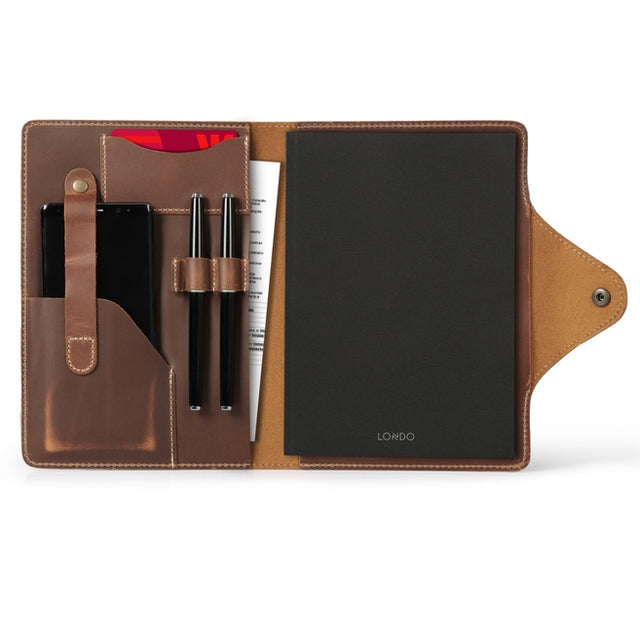 Leather Portfolio with Notepad