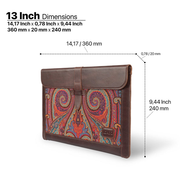 Leather Sleeve, Bohemian Bag for MacBook Pro