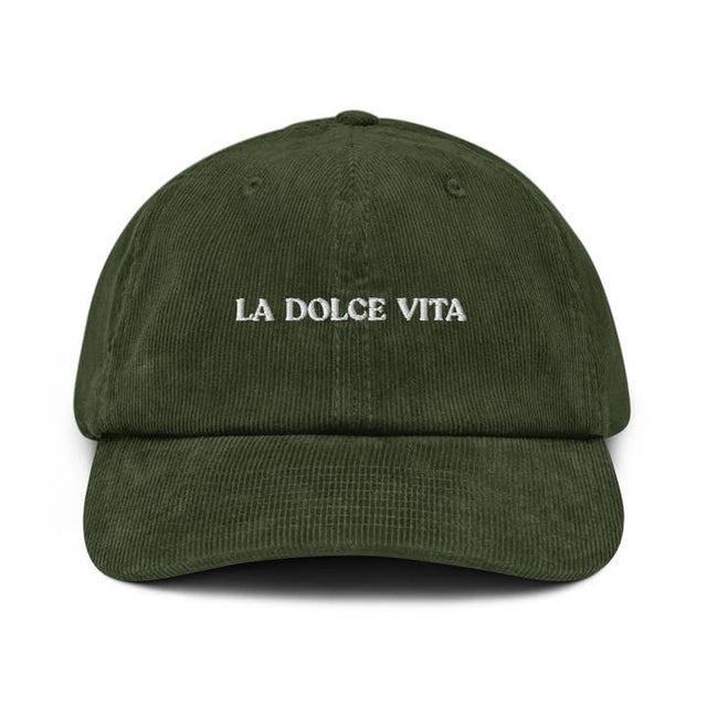 La Dolce Vita - Corduroy Embroidered Cap