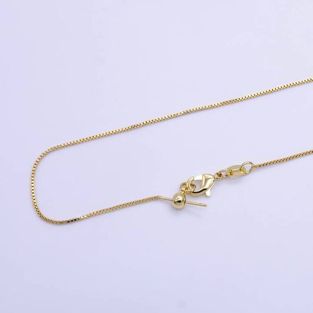 Box Chain Adjustable Slider Necklace