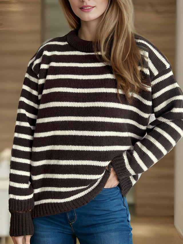 Striped Round Neck Sweater