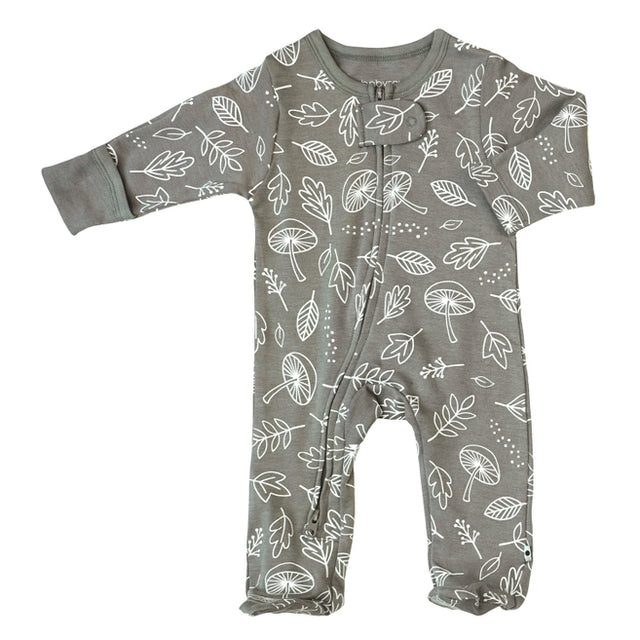 Pattern Print Zipper Footie