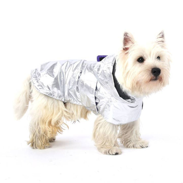 Alita Raincoat - Silver Metallic