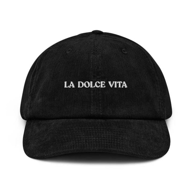 La Dolce Vita - Corduroy Embroidered Cap