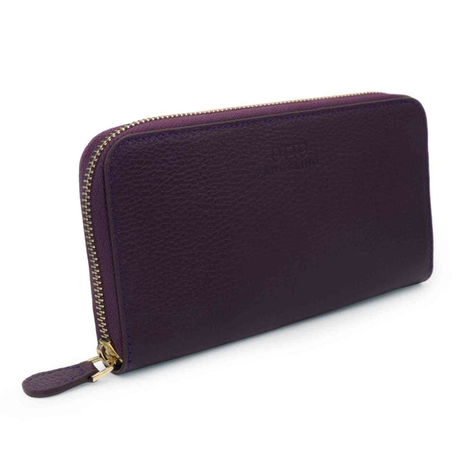 Leather Zippered Clutch