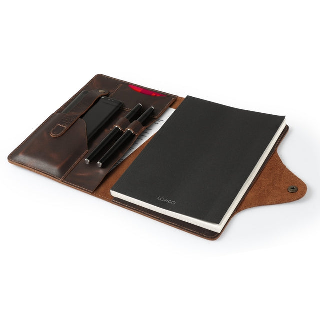 Leather Portfolio with Notepad