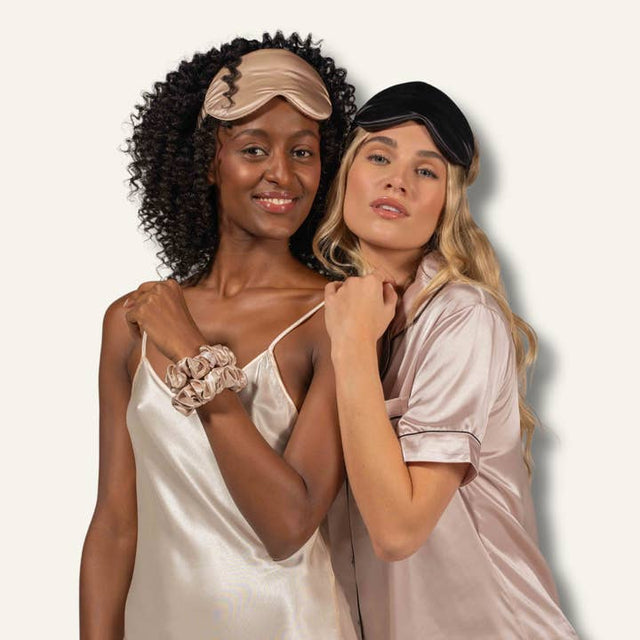 Silk Sleep Set Nude Champagne